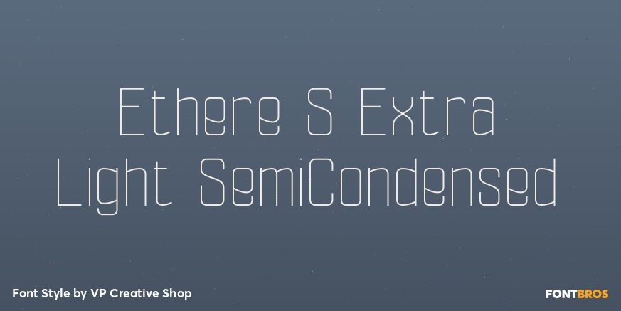 Ethere S Extra Light SemiCondensed Font Poster #1
