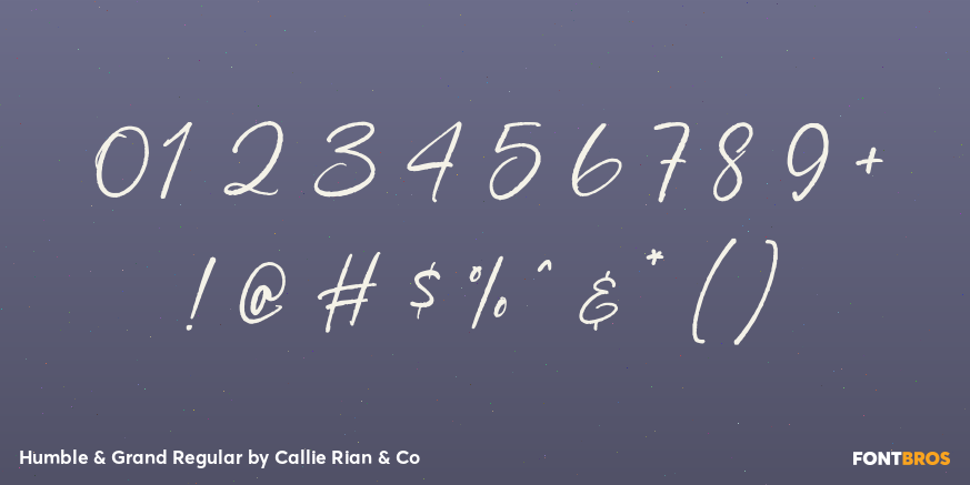 Humble & Grand Regular Font Poster #1