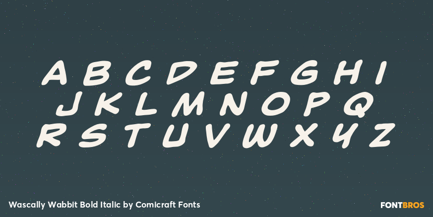 Wascally Wabbit Bold Italic Font Poster #2