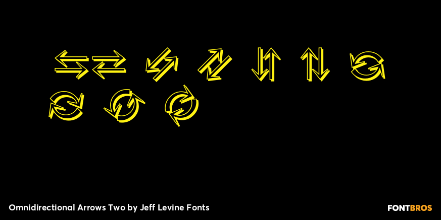 Omnidirectional Arrows Two Font Poster #1