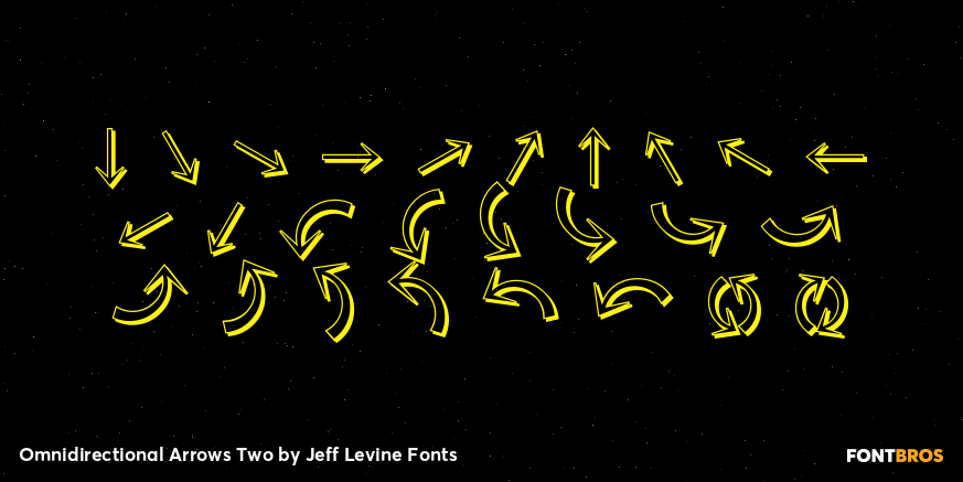 Omnidirectional Arrows Two Font Poster #1