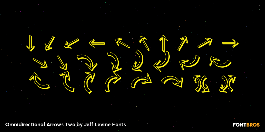 Omnidirectional Arrows Two Font Poster #1