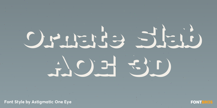 Ornate Slab AOE 3D Font Poster #1