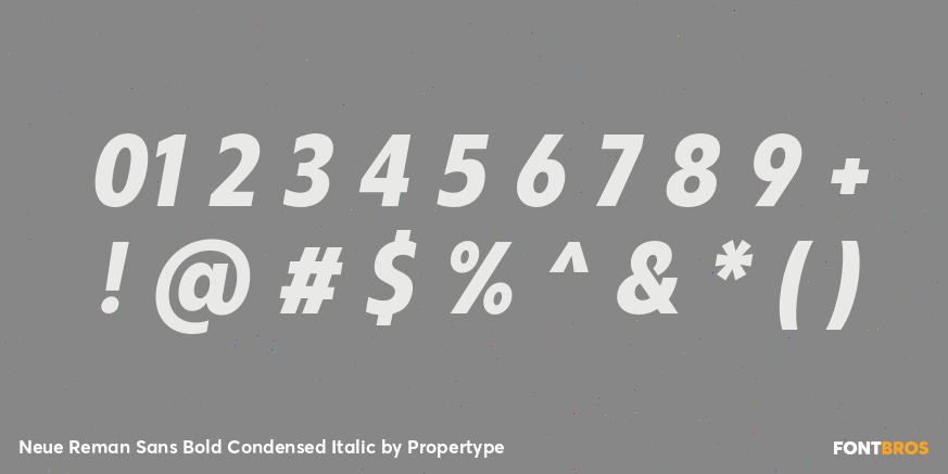 Neue Reman Sans Bold Condensed Italic Font Poster #4