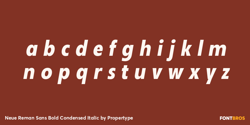 Neue Reman Sans Bold Condensed Italic Font Poster #3