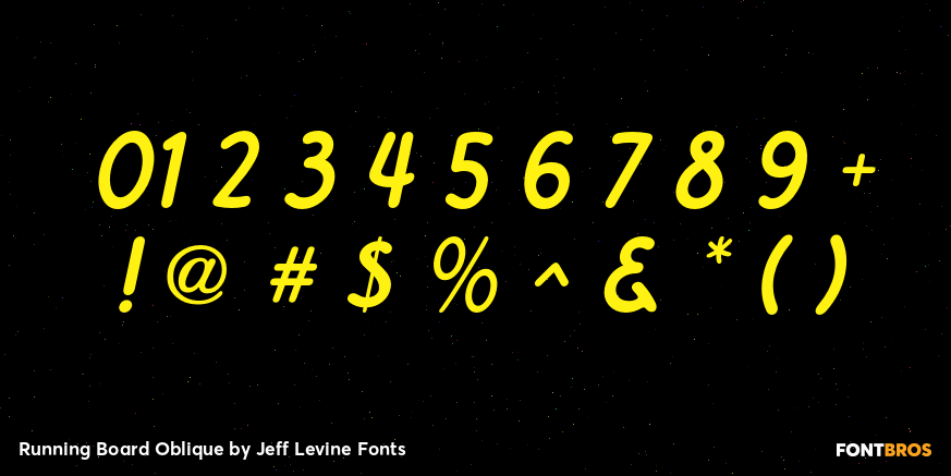 Running Board Oblique Font Poster #4