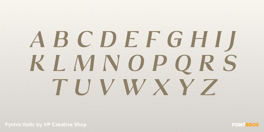 Fyntra Italic Font Poster #2