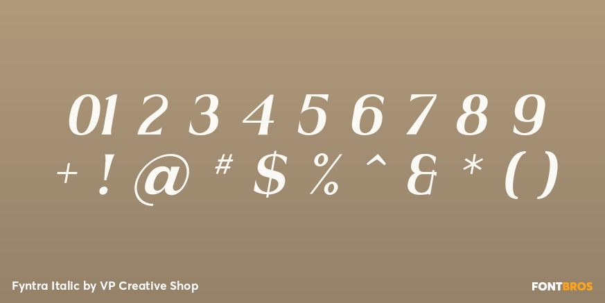 Fyntra Italic Font Poster #4