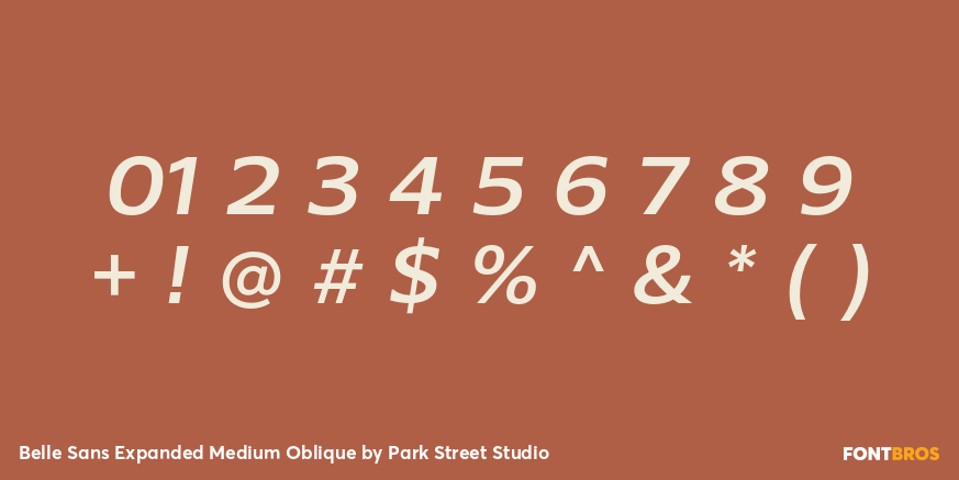 Belle Sans Expanded Medium Oblique Font Poster #4
