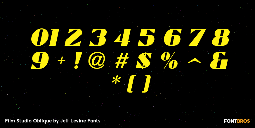 Film Studio Oblique Font Poster #1