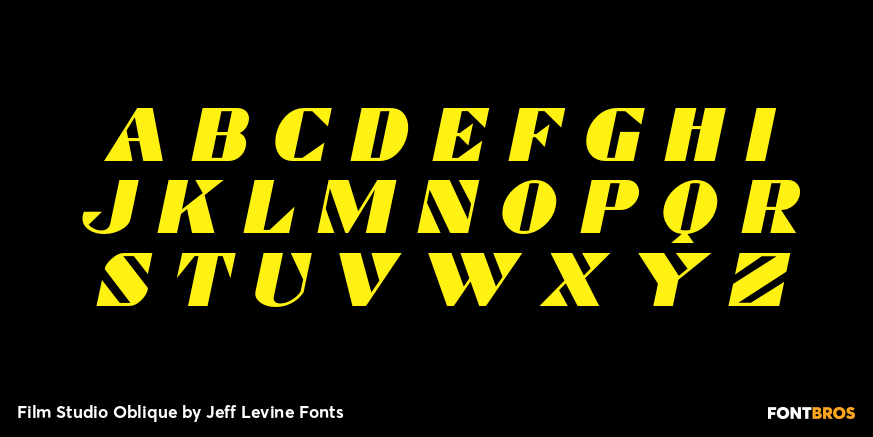 Film Studio Oblique Font Poster #2
