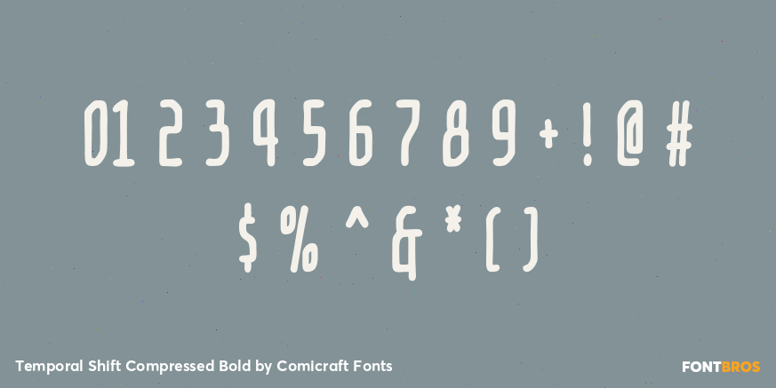 Temporal Shift Compressed Bold Font Poster #4