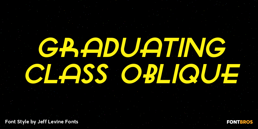 Graduating Class Oblique Font Poster #1
