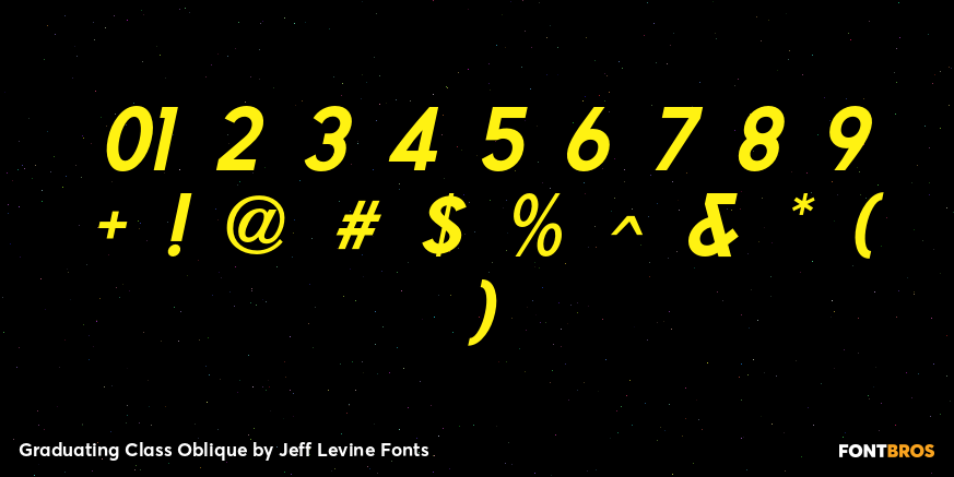 Graduating Class Oblique Font Poster #4