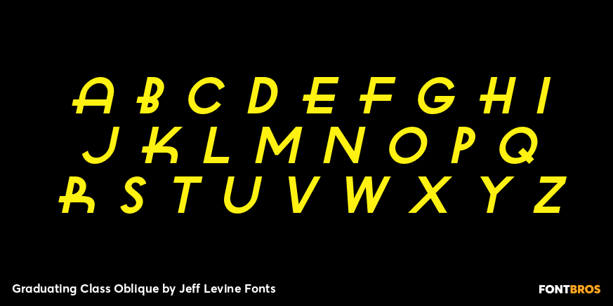 Graduating Class Oblique Font Poster #3