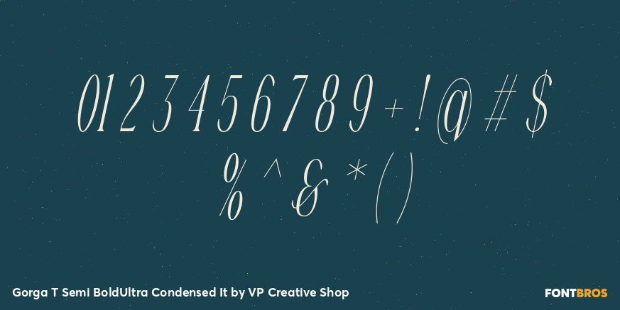Gorga T Semi BoldUltra Condensed It Font Poster #4