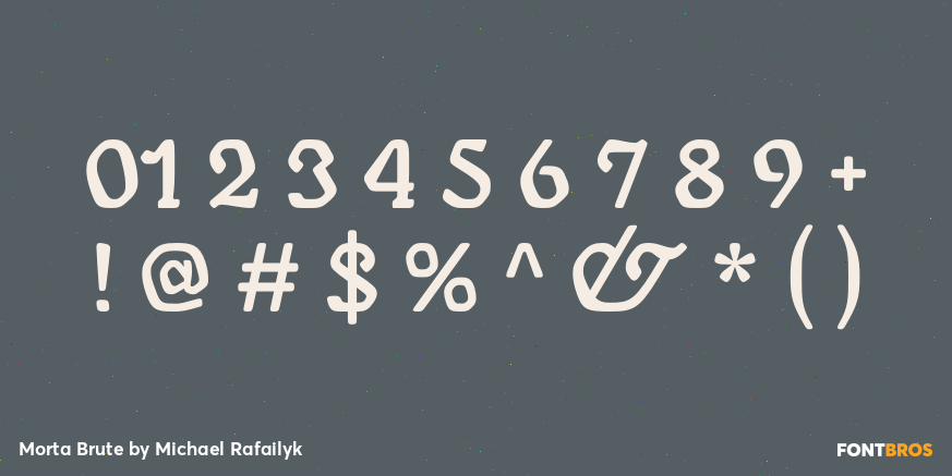 Morta Brute Font Poster #4