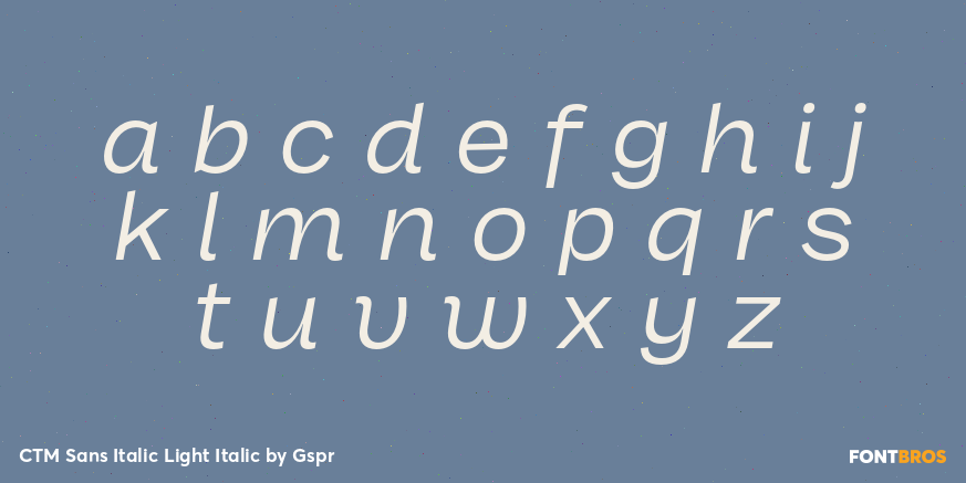 CTM Sans Italic Light Italic Font Poster #3