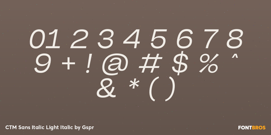 CTM Sans Italic Light Italic Font Poster #4