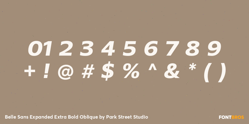 Belle Sans Expanded Extra Bold Oblique Font Poster #4