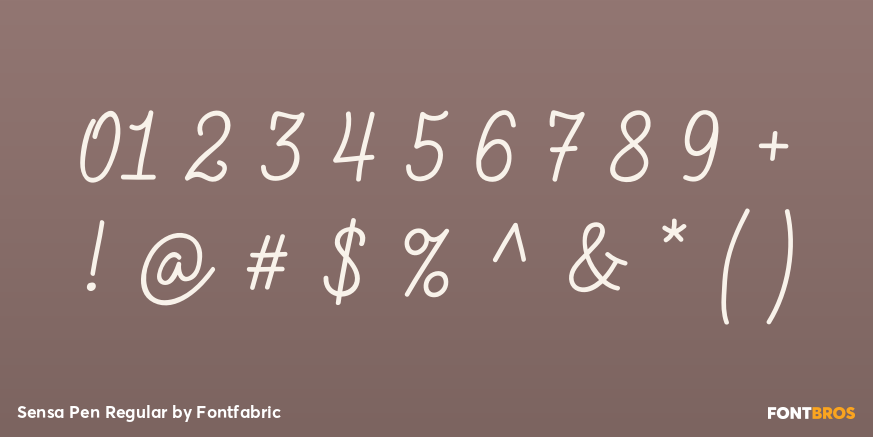 Sensa Pen Regular Font Poster #4