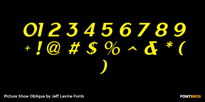 Picture Show Oblique Font Poster #1
