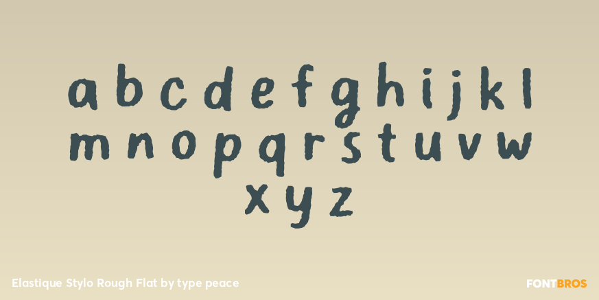 Elastique Stylo Rough Flat Font Poster #1