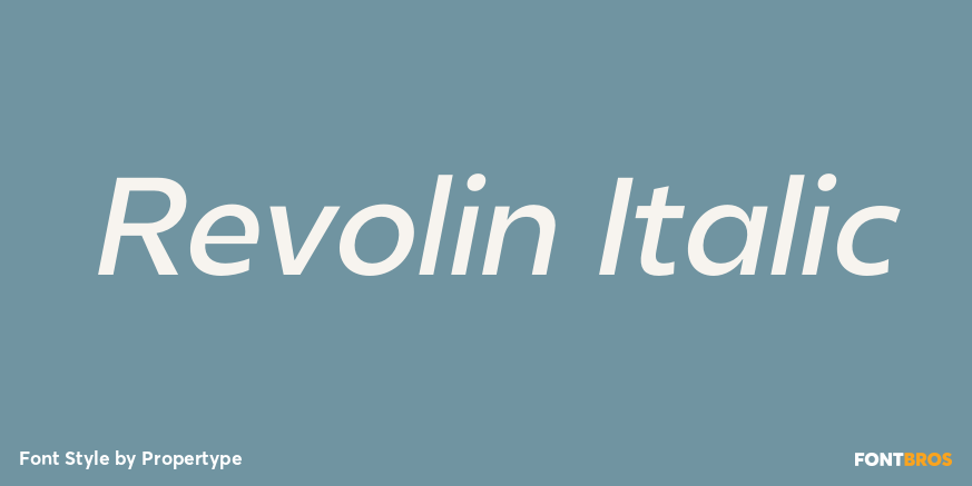 Revolin Italic Poster