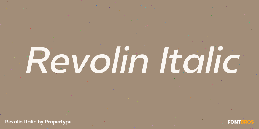 Revolin Italic Poster
