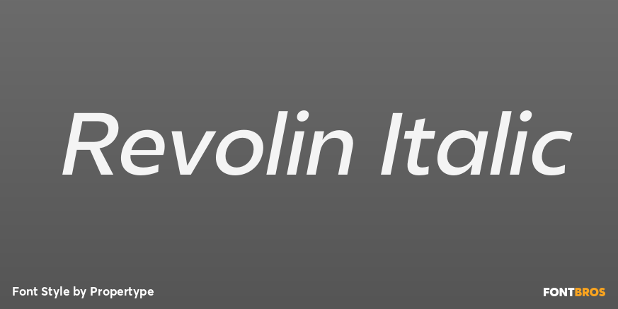 Revolin Italic Poster