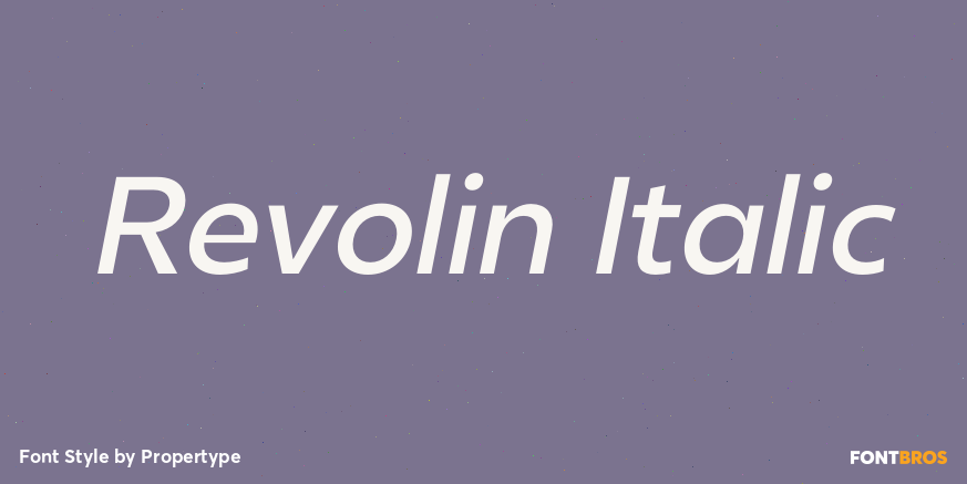 Revolin Italic Poster