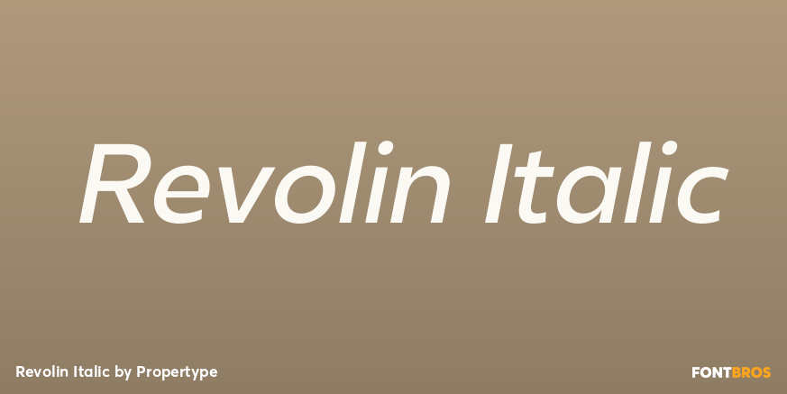 Revolin Italic Poster