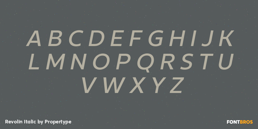 Revolin Italic Font Poster #2