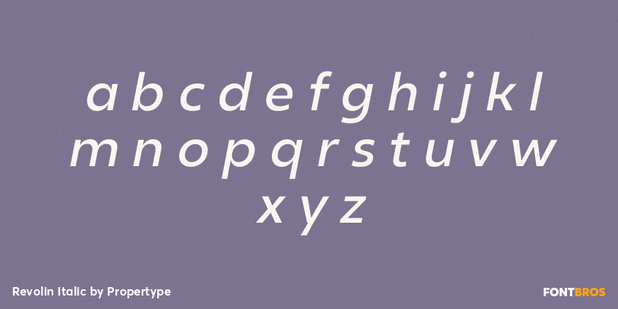Revolin Italic Font Poster #3