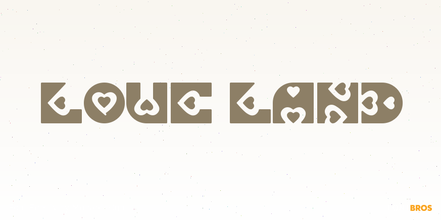 Love Land Font Poster