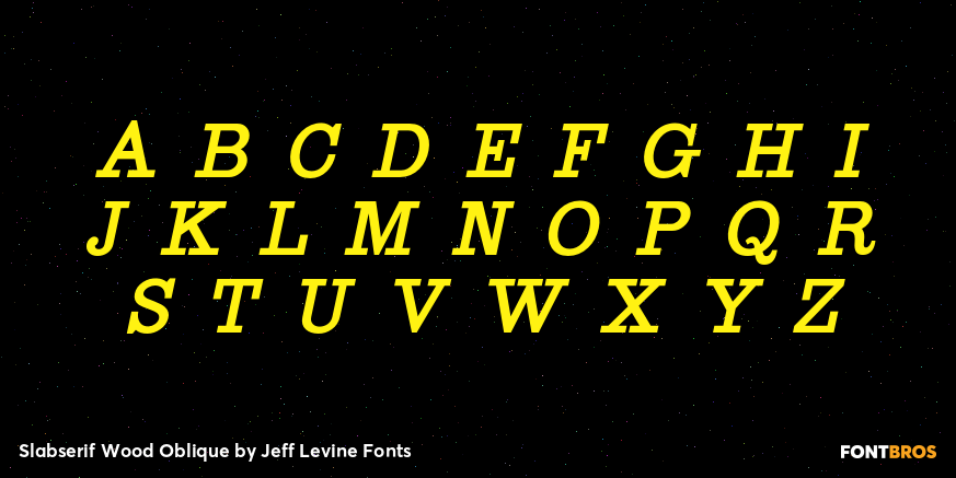 Slabserif Wood Oblique Font Poster #2