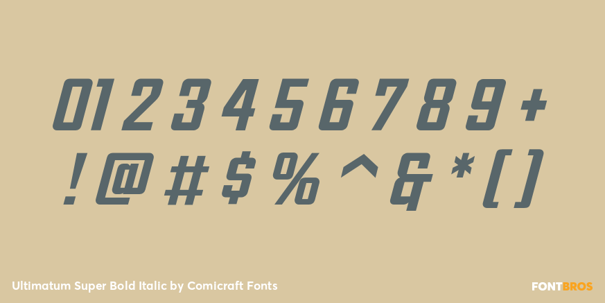 Ultimatum Super Bold Italic Font Poster #1