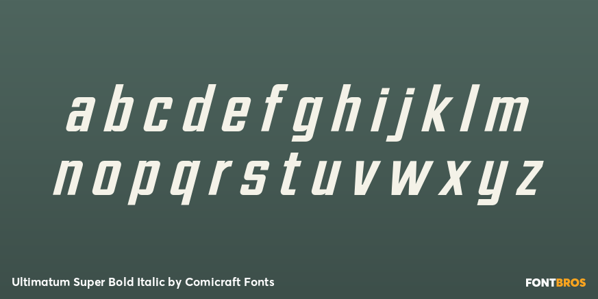 Ultimatum Super Bold Italic Font Poster #3