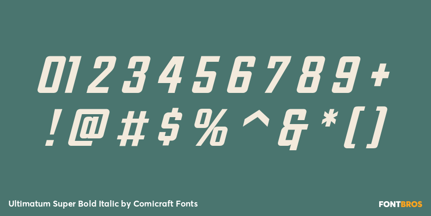 Ultimatum Super Bold Italic Font Poster #4