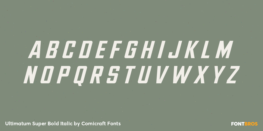 Ultimatum Super Bold Italic Font Poster #1