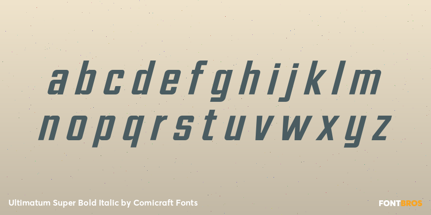 Ultimatum Super Bold Italic Font Poster #1