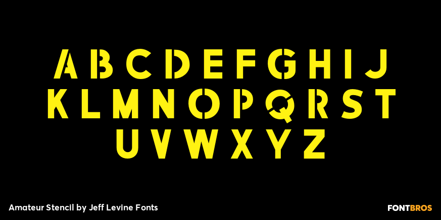 Amateur Stencil Font Poster #3