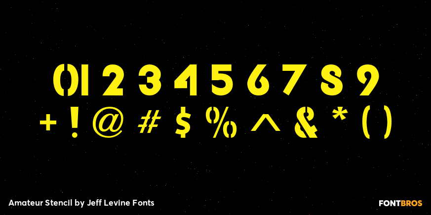 Amateur Stencil Font Poster #4