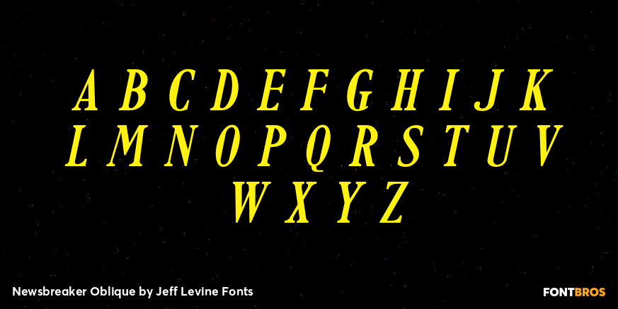Newsbreaker Oblique Font Poster #3