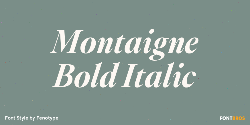 Montaigne Bold Italic Font Poster #1