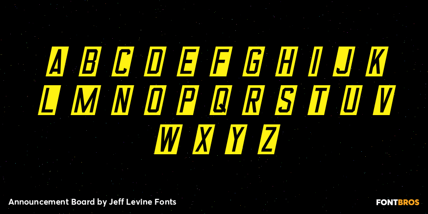 Announcement Board Font Poster #2