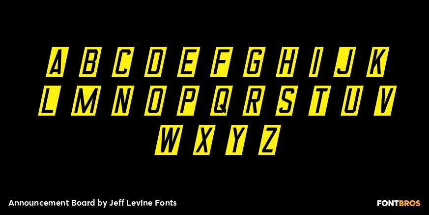 Announcement Board Font Poster #3