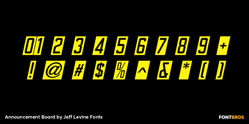 Announcement Board Font Poster #4