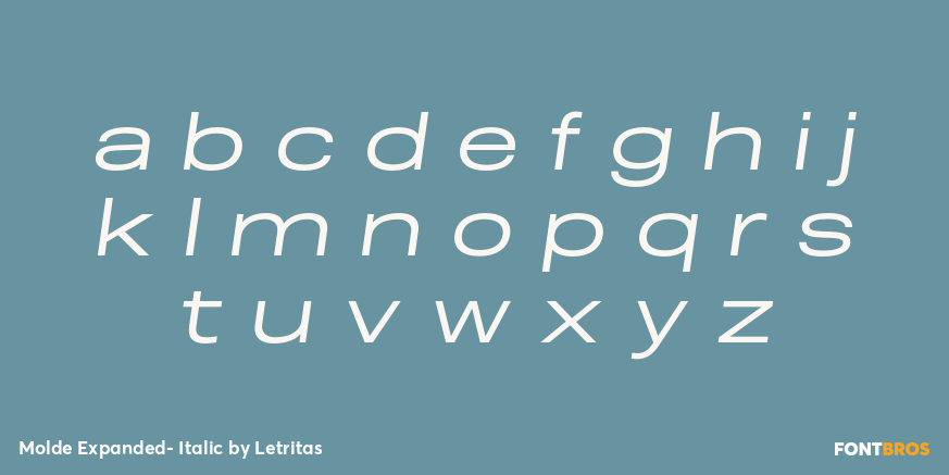 Molde Expanded- Italic Font Poster #3