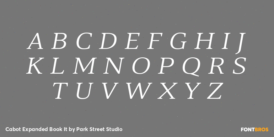 Cabot Expanded Book It Font Poster #2